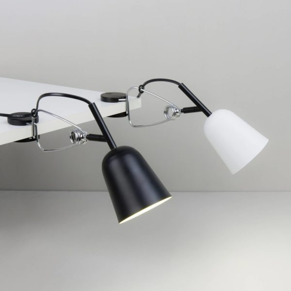 FARO BARCELONA Lampe à pince Studio, noire/crème FARO BARCELONA