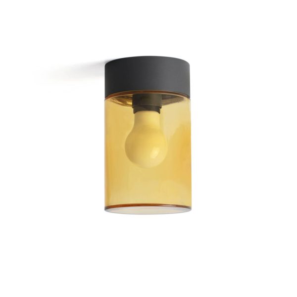 FARO BARCELONA Plafonnier d’extérieur Kila, ambre FARO BARCELONA
