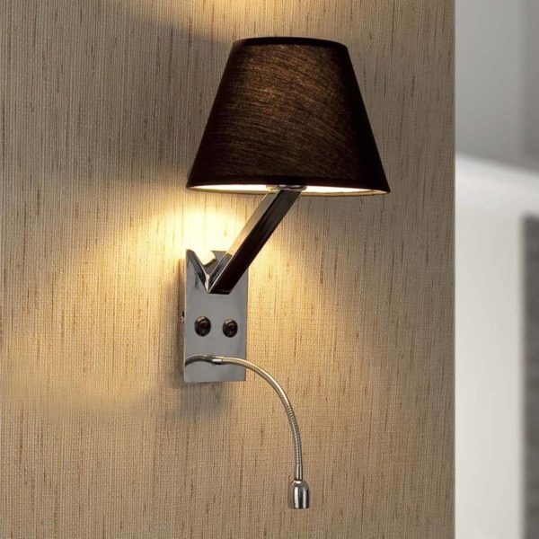 FARO BARCELONA Applique murale LED flexible Moma 2 noire FARO BARCELONA