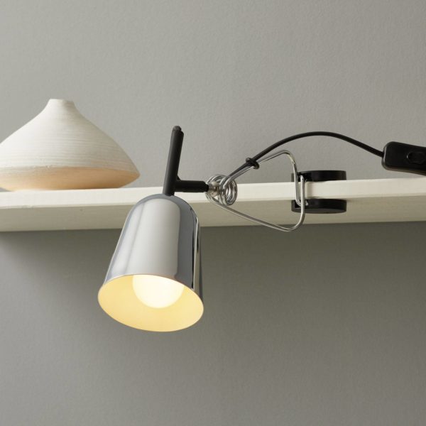 FARO BARCELONA Lampe à pince chromée Studio FARO BARCELONA