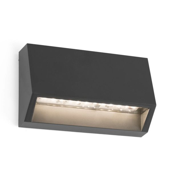 FARO BARCELONA Applique d’extérieur LED Must angulaire, 9,6 cm FARO BARCELONA