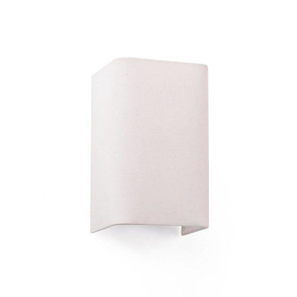 FARO BARCELONA Applique Cotton, angulaire, 20 x 12 cm, beige FARO BARCELONA