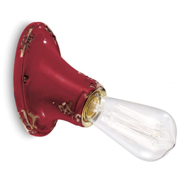 Ferroluce Applique C115 au style vintage bordeaux Ferroluce