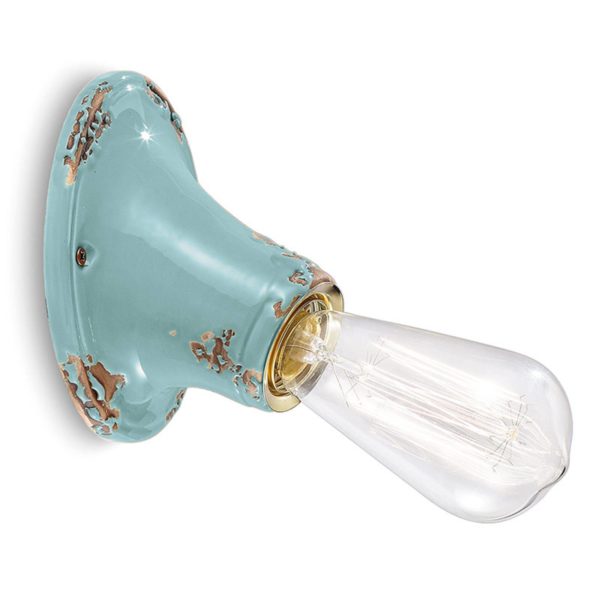 Ferroluce Applique C115 au style vintage turquoise Ferroluce