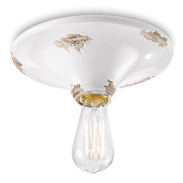 Ferroluce Plafonnier vintage C134 blanc Ferroluce