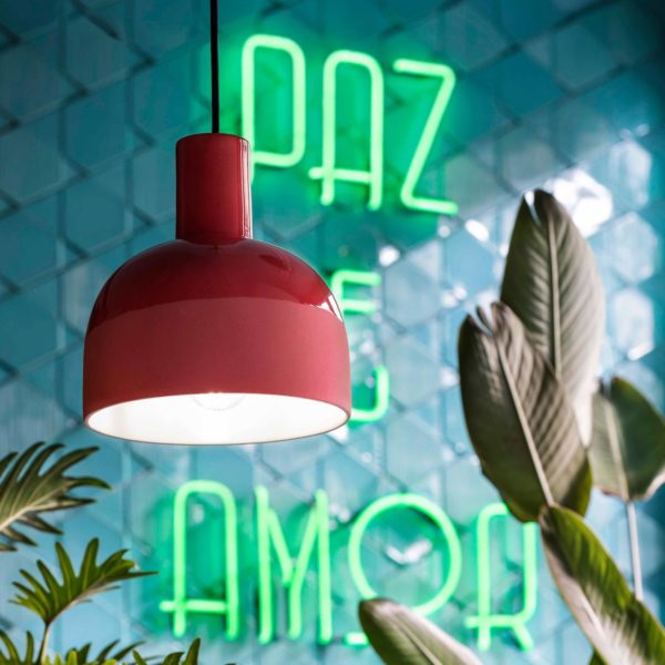Ferroluce Suspension Caxixi en céramique, rouge Ferroluce