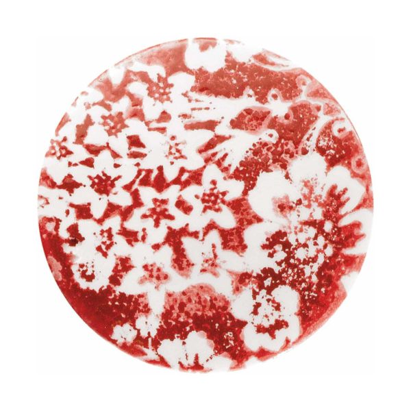 Ferroluce Suspension PI, motif fleurs, Ø 5,5 cm, rouge/blanc Ferroluce