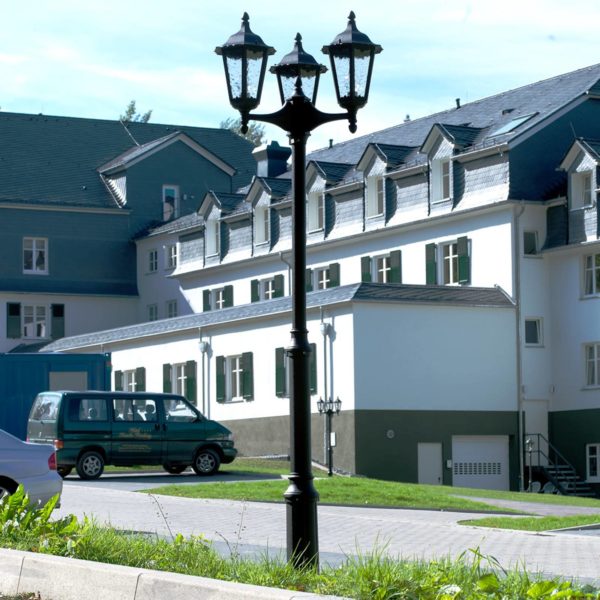 Albert Leuchten Lampadaire d’extérieur à 3 lampes 2099, noir Albert Leuchten