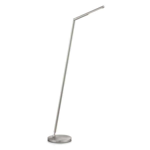 Knapstein Lampadaire LED Dina-S nickel mat, commande gestes Knapstein