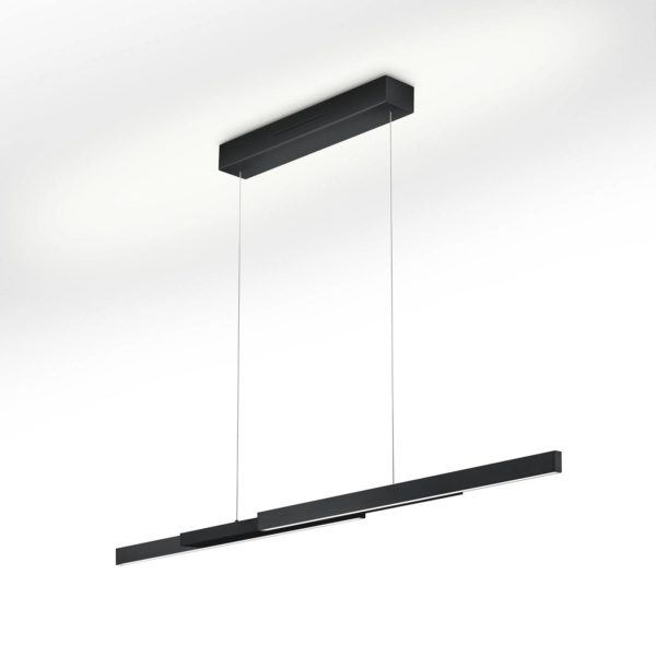 Knapstein Suspension LED Lara-L205 noire commande par gestes Knapstein