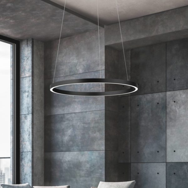Knapstein Suspension LED Lisa-60, CCT, dimmable, noir mat Knapstein