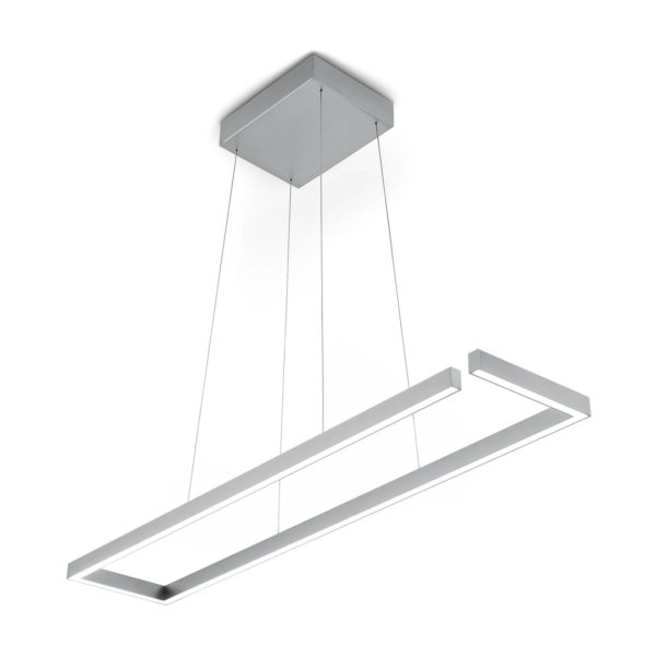 Knapstein Suspension LED Marisa-100, nickel mat, 100 x 20cm Knapstein