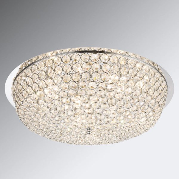 Globo Plafonnier en cristal Emilia avec ampoules LED Globo