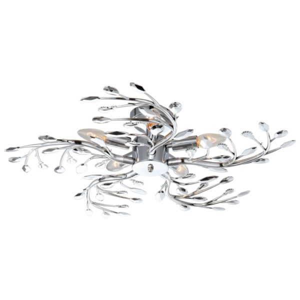 Globo Plafonnier Flash en métal, chromé, Ø 65 cm Globo