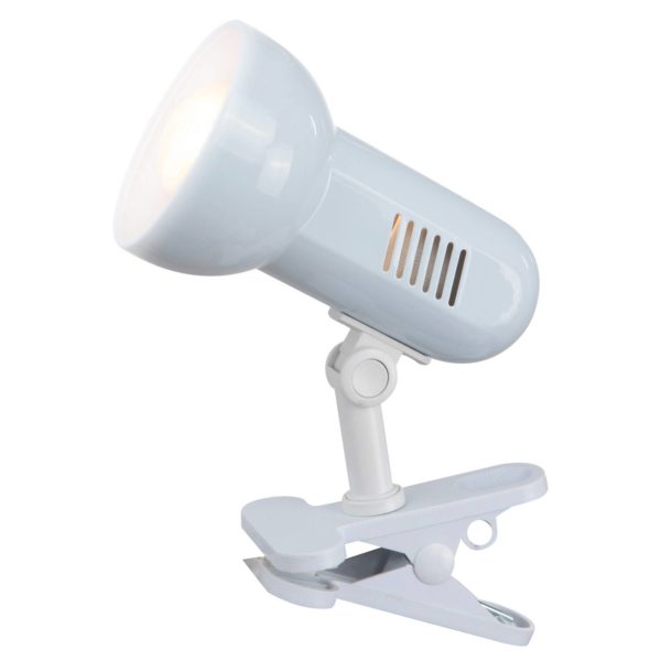 Globo Lampe à pince Basic, blanche, réglable Globo