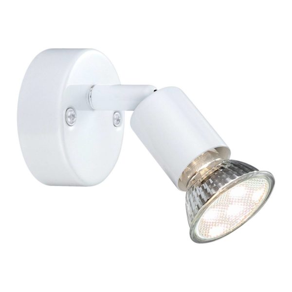 Globo Spot mural LED Olana, une lampe, blanc Globo