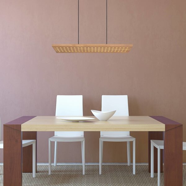 Globo Suspension LED Dolores, noir mat/brun clair Globo