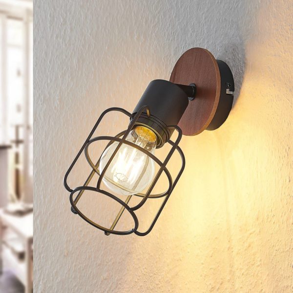 Lindby Telmos spot mural avec un abat-jour cage LINDBY