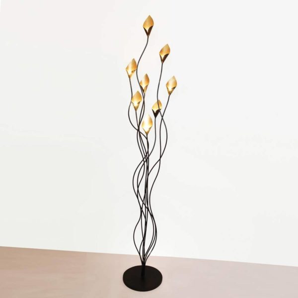 Holländer Lampadaire LED de designer à 8 lampes Calamaro Holländer