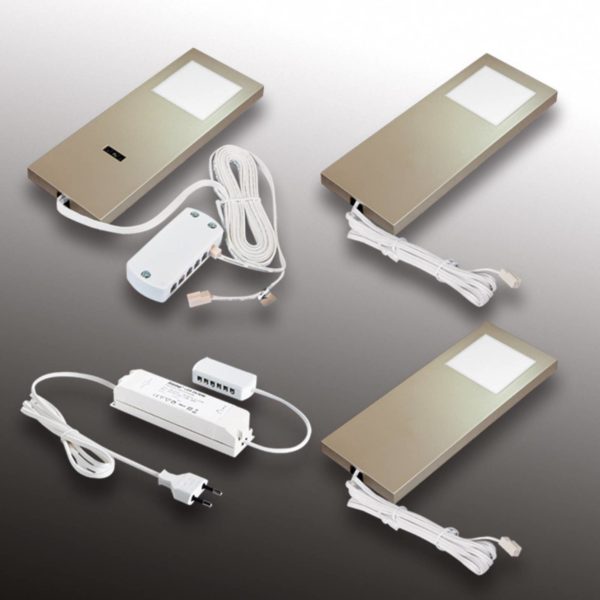 Hera Aspect acier inox lampe sous meuble LED Slim-Pad F Hera