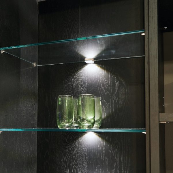 Hera Clip en verre LED up and down, aspect acier inox Hera
