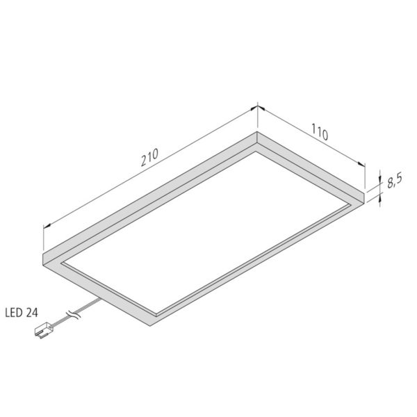 Hera Lampe sous meuble LED Sky par 3, 3 000 K inox Hera