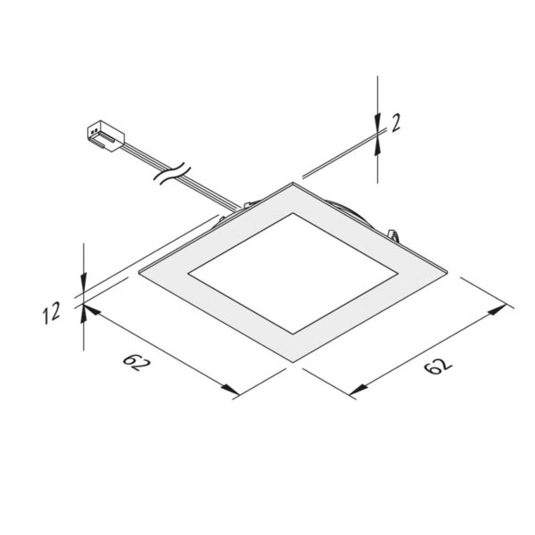 Hera LED à encastrer FAQ 58 acier 5x, 3W 3 000K Hera