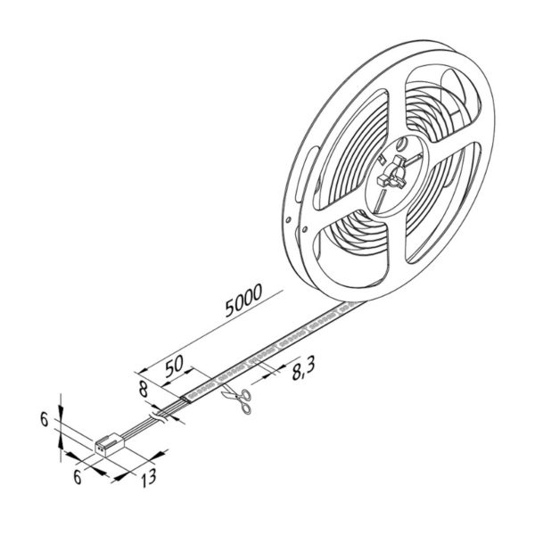 Hera Ruban LED Basic-Tape S, IP54, 2.700K, longueur 500cm Hera