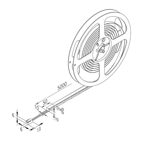 Hera Ruban LED Basic-Tape F, IP54, 4.000K, longueur 500cm Hera