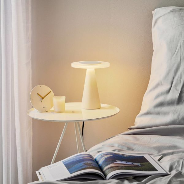 Helestra Bax lampe table variateur tactile blanche Helestra