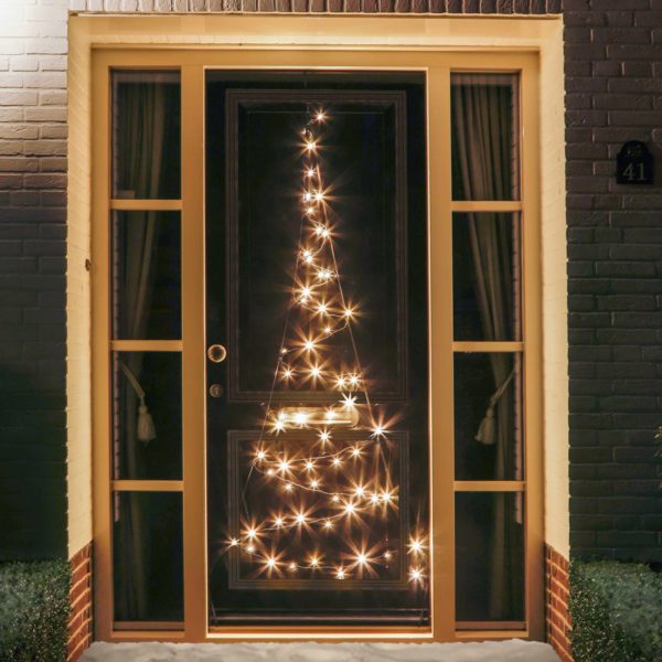 Silhouette sapin de porte Fairybell 60 LED Fairybell