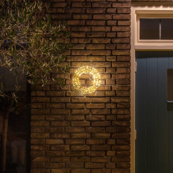 Christmas United Couronne de Noël LED, or, 400 LED, Ø 30cm Christmas United