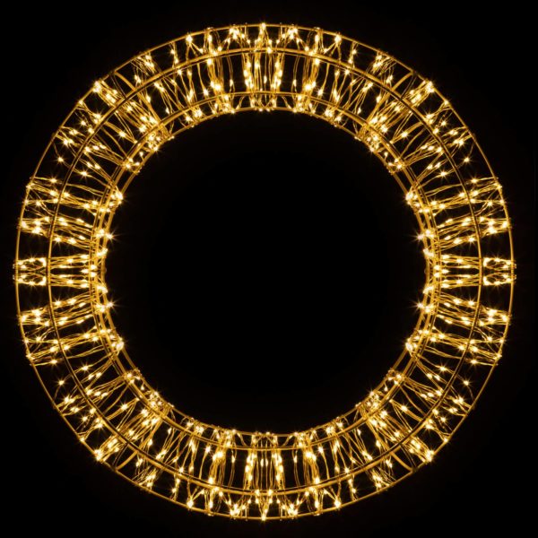 Christmas United Couronne de Noël LED, or, 600 LED, Ø 40cm Christmas United