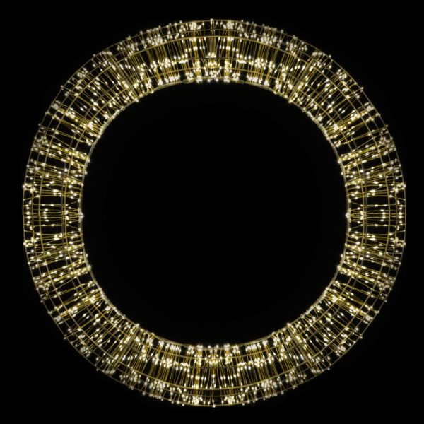 Christmas United Couronne de Noël LED, or, 2.000 LED, Ø 75cm Christmas United