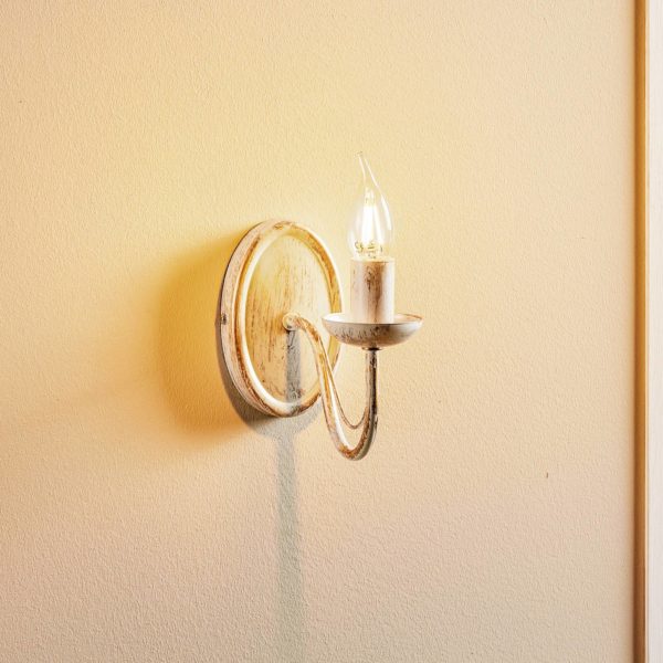 HELam Applique Malbo en blanc, à 1 lampe HELam