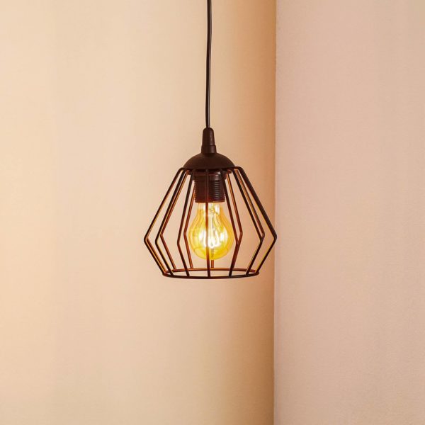 HELam Suspension Agat noire, à 1 lampe HELam