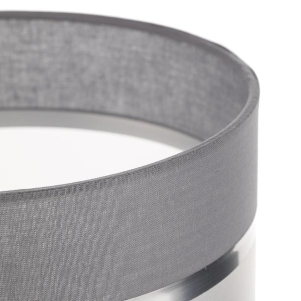 HELam Abat-jour Helen, Ø 20 cm, E27, gris/argenté HELam