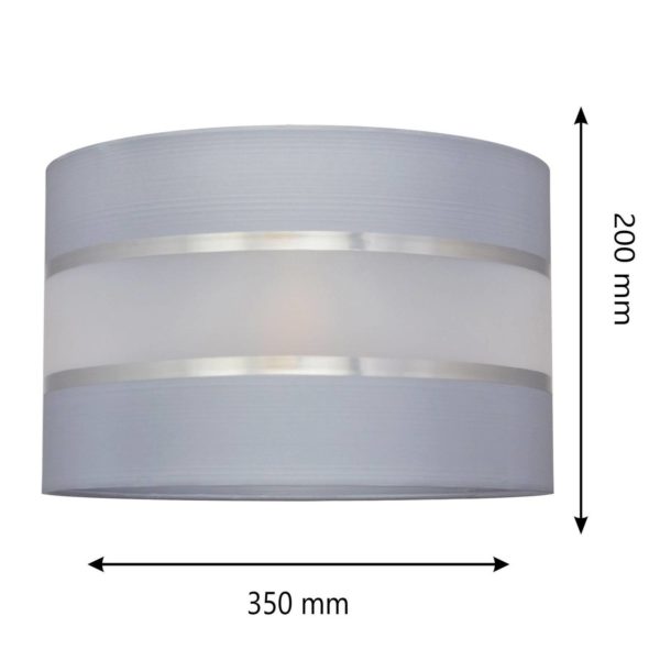 HELam Abat-jour Helen, Ø 35 cm, E27, gris/argenté HELam