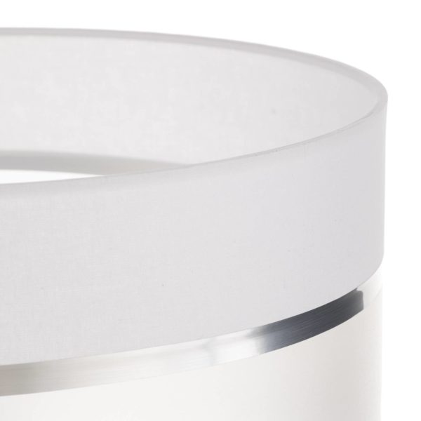 HELam Abat-jour Helen, Ø 35 cm, E27, blanc/argenté HELam