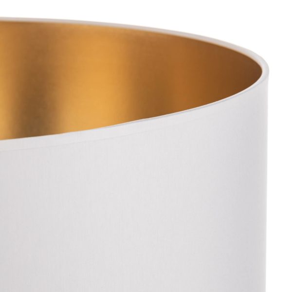 HELam Abat-jour Alba, Ø 45 cm, E27, blanc/doré HELam