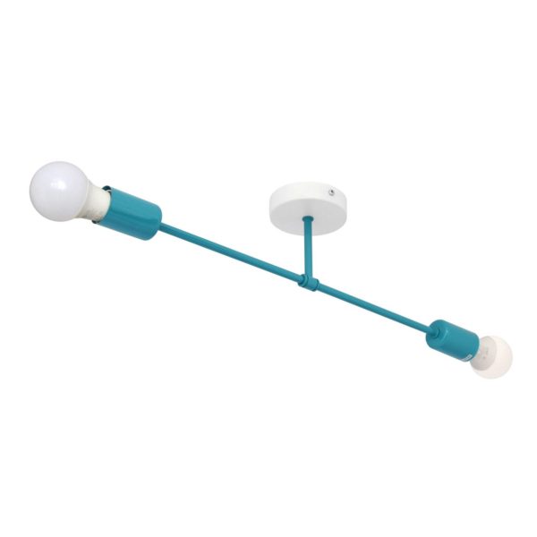 HELam Plafonnier Cambridge, à 2 lampes, turquoise HELam