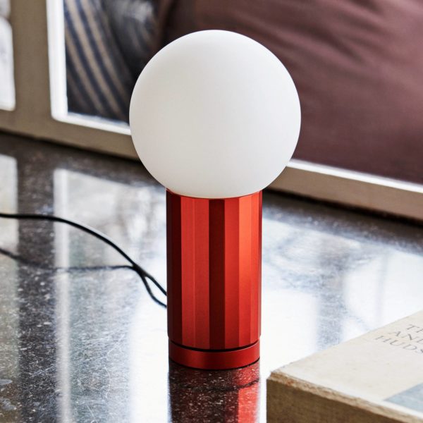 HAY Turn on lampe à poser LED dimmable pied orange Hay