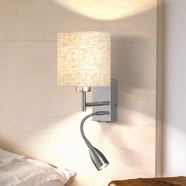 FISCHER & HONSEL Applique Dreamer liseuse LED nickel/lin blanc FISCHER & HONSEL