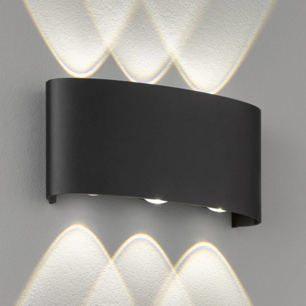 FISCHER & HONSEL Applique d’extérieur LED Berlin à six lampes FISCHER & HONSEL
