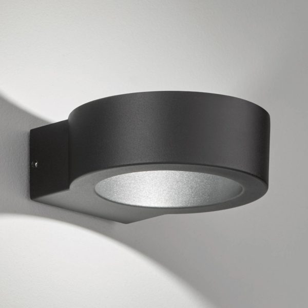 FISCHER & HONSEL Applique d’extérieur LED Torres, ronde, noire FISCHER & HONSEL