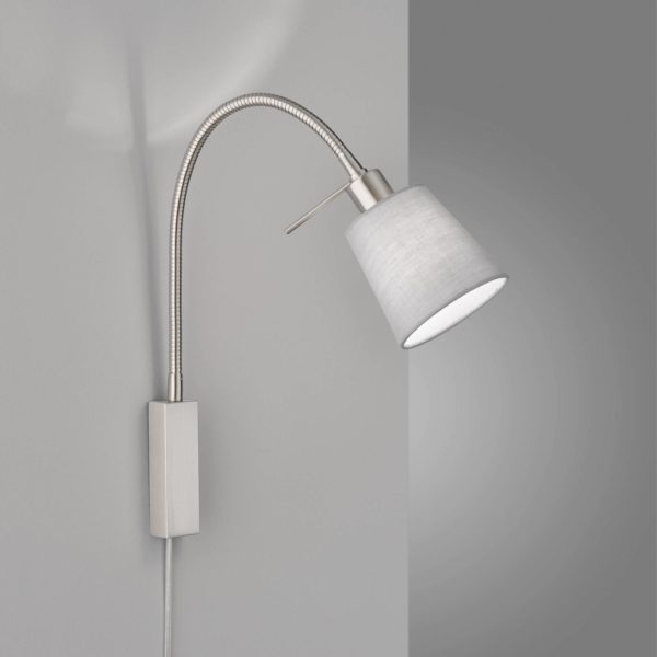 FISCHER & HONSEL Applique Nuage en chintz, nickel/gris FISCHER & HONSEL
