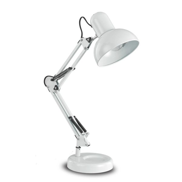 Ideallux Lampe à poser Kelly avec bras articulé, E27, blanc Ideallux