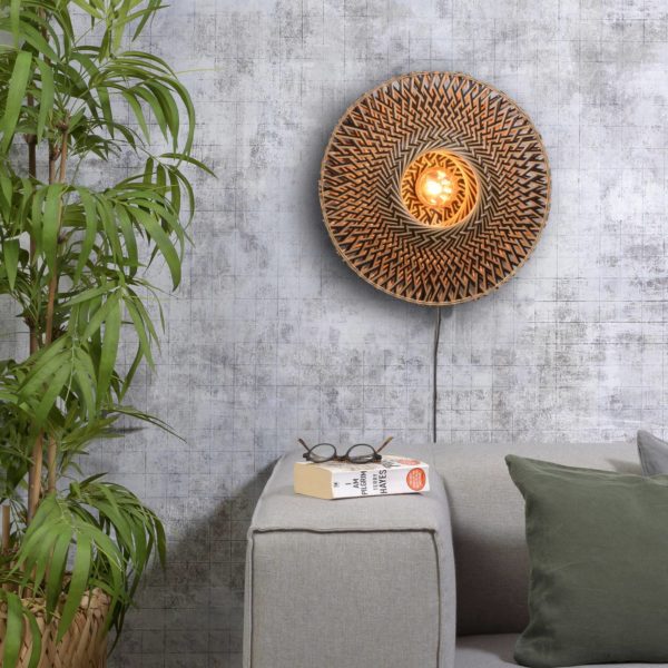 GOOD & MOJO Applique murale Bali en bambou, Ø 44 cm Good & Mojo