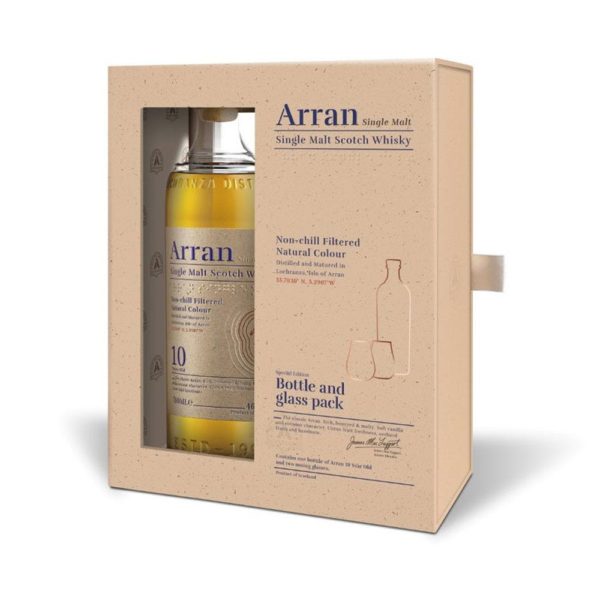 Coffret Whisky ARRAN 10 ans et ses 2 verres de dégustation 46°-Comtesse du Barry