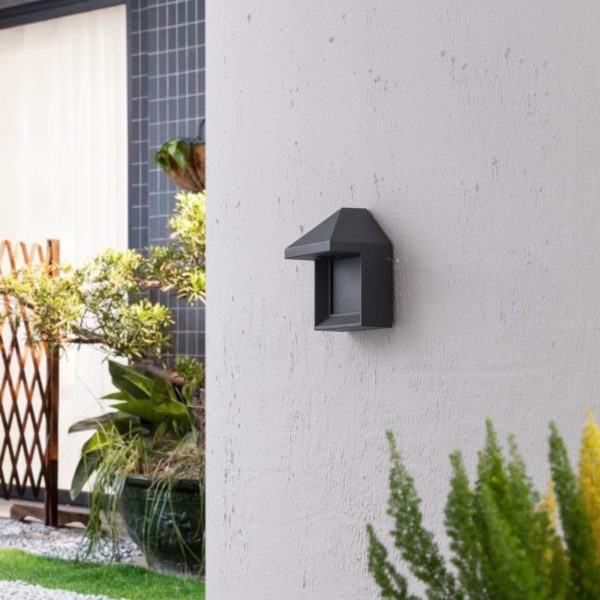 Applique d’extérieur LED Lucande Zalinda en gris foncé LUCANDE